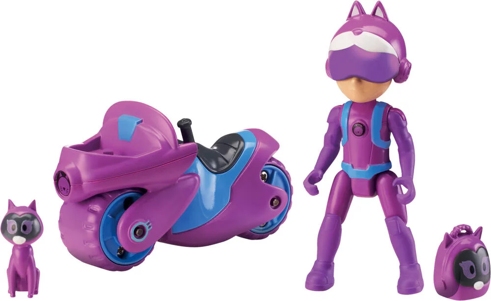 COFFRET 4 FIGURINES 7,5 CM + 4 MOTOS & ACCESSOIRES