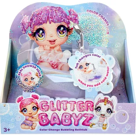 MGA Entertainment Glitter Babyz Color Change Bubbling Bath