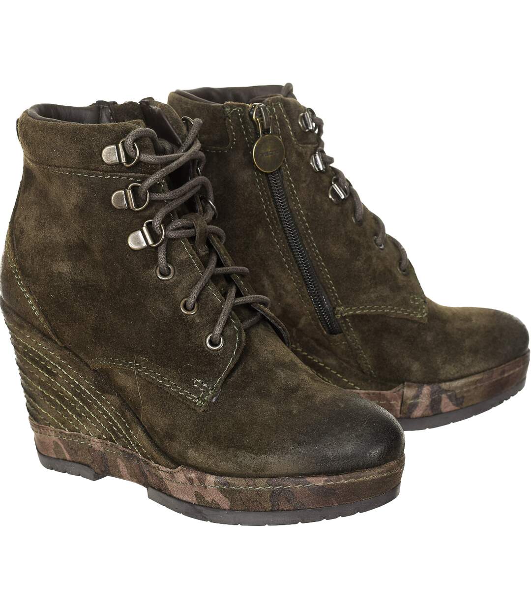 Women's wedge low-top shoe