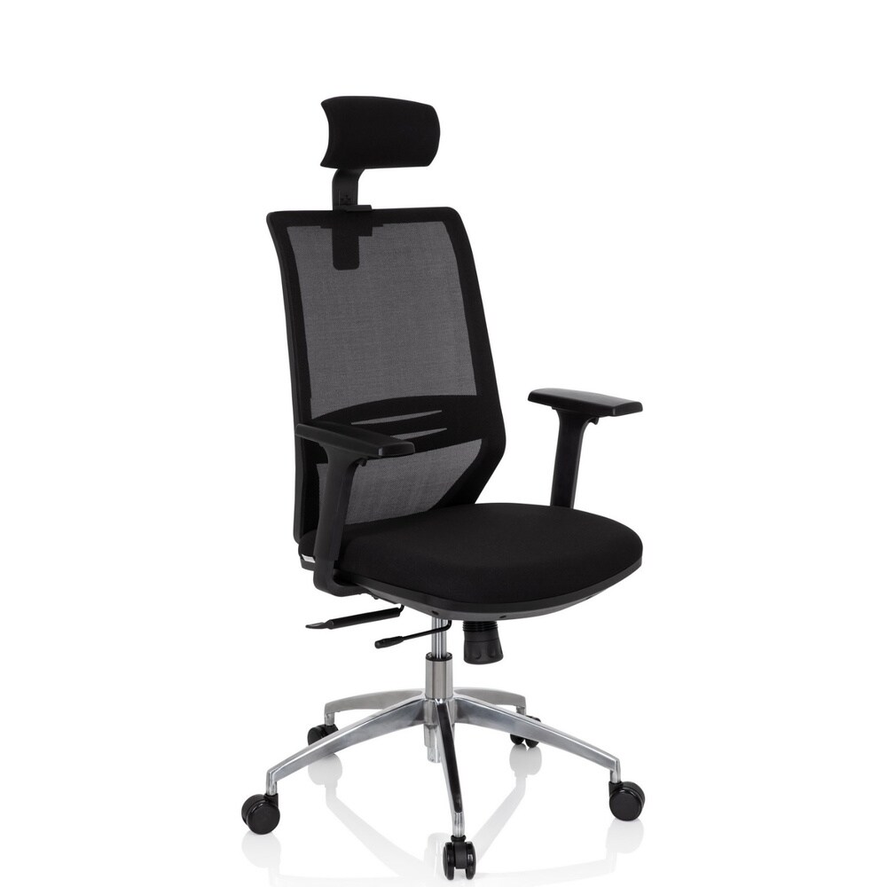 Profi Bürostuhl PROFONDO PRO Stoff/Netzstoff mit Armlehnen (höhenverstellbar) hjh OFFICE
