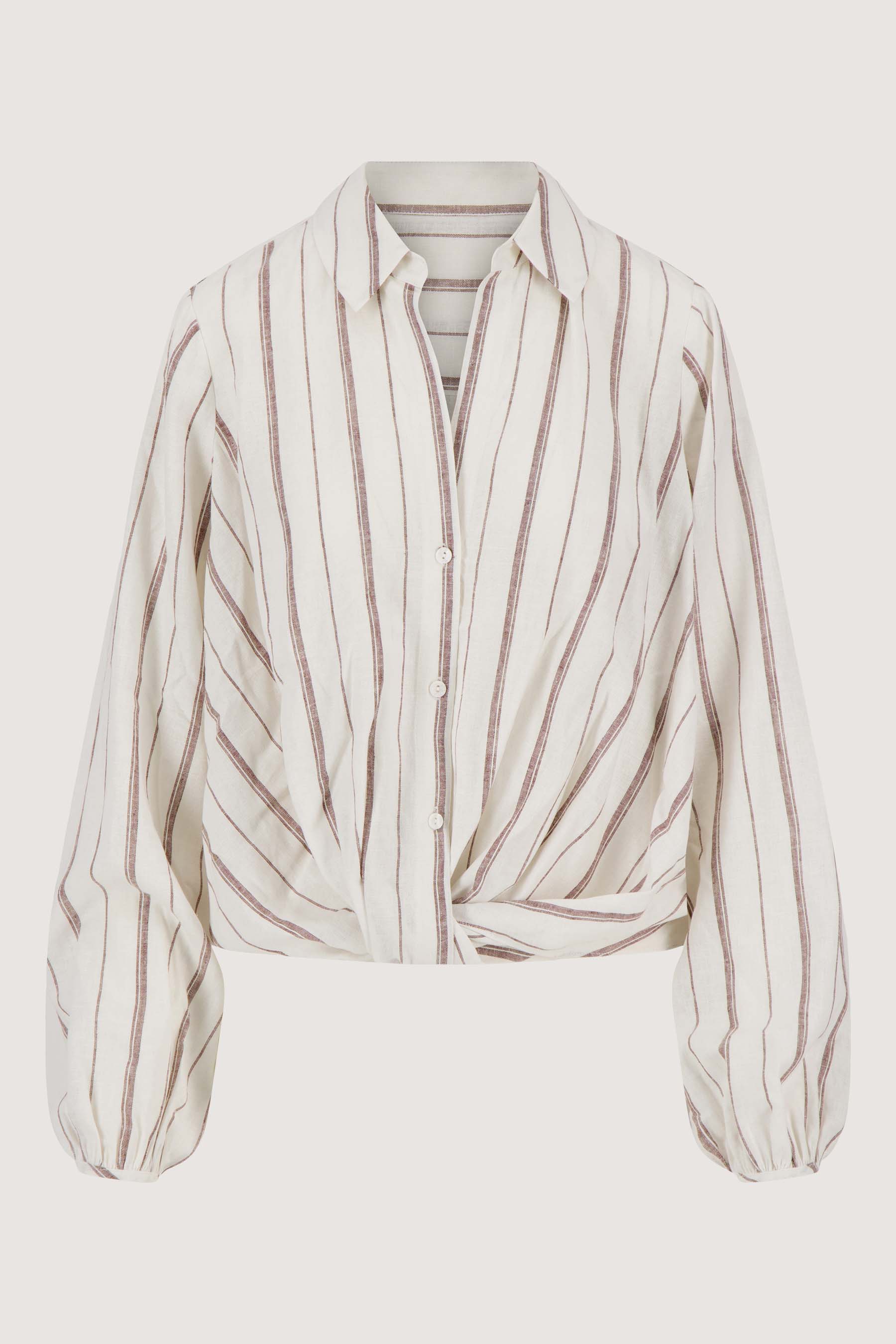 overslag blouse met streep