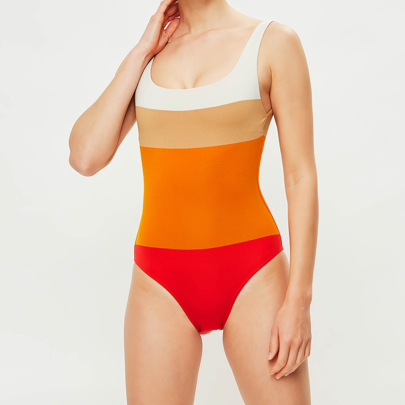 Iodus Maillot de Bain 1 pièce Pantxoa orange/beige/écru