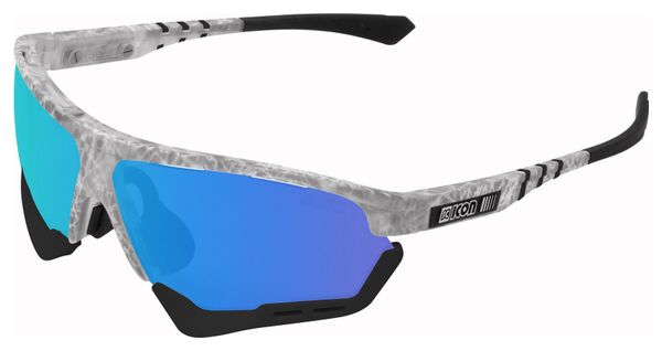 Scicon Sports Aerocomfort SCN PP XL Lunettes De Soleil De Performance Sportive (Multimirror Bleu Scnpp/Matt Gelé)