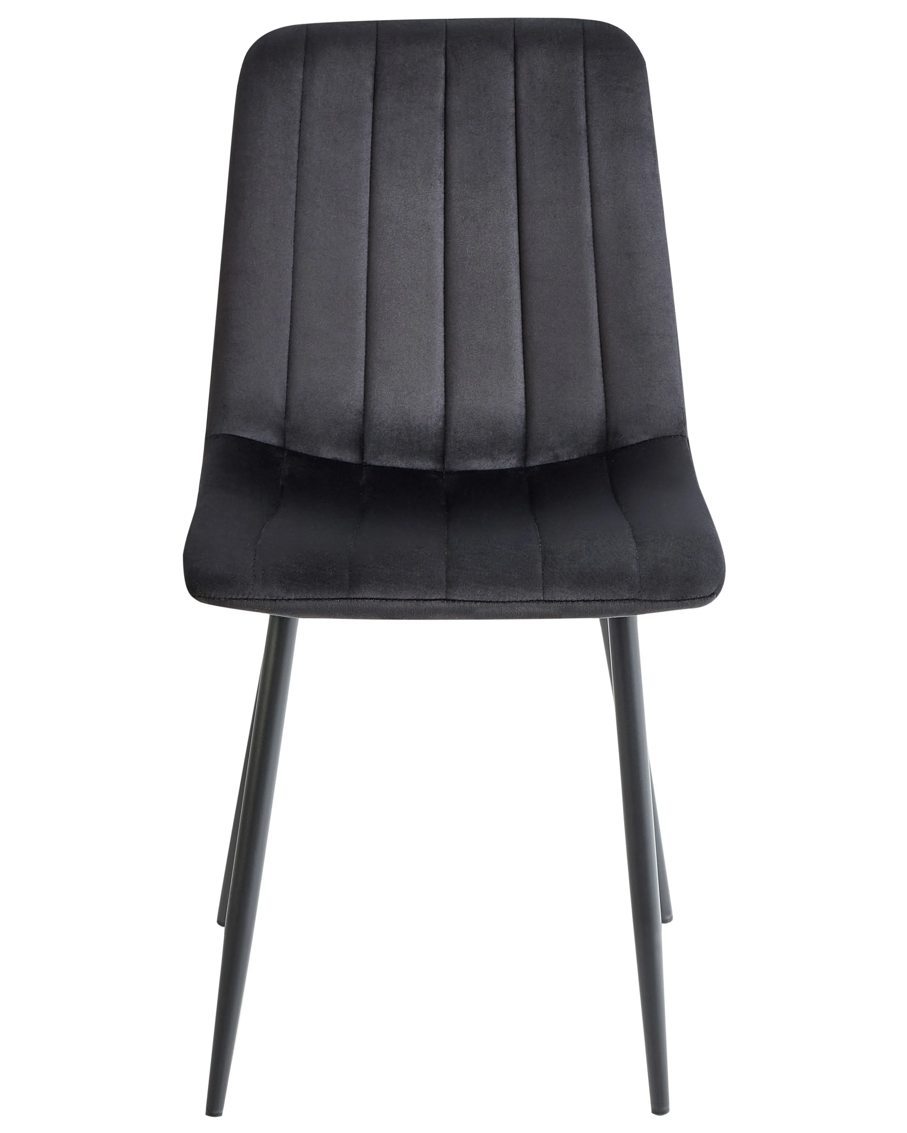 Set van 4 eetkamerstoelen KALISPELL Fluweel Zwart