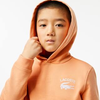 Sweatshirt à capuche garçon Lacoste avec imprimés Pullovers & Sweatshirts - Orange - Lacoste - Garçon