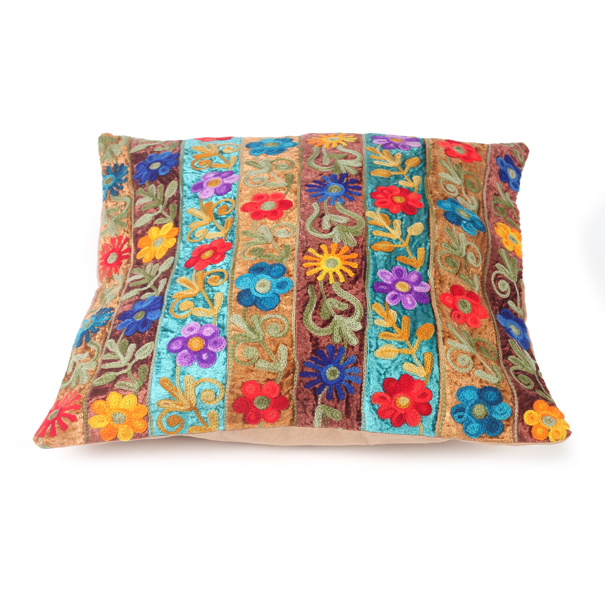 Kissenhülle 'Flower-Bar', multicolor, L 40 cm, B 40 cm von fischer's lagerhaus