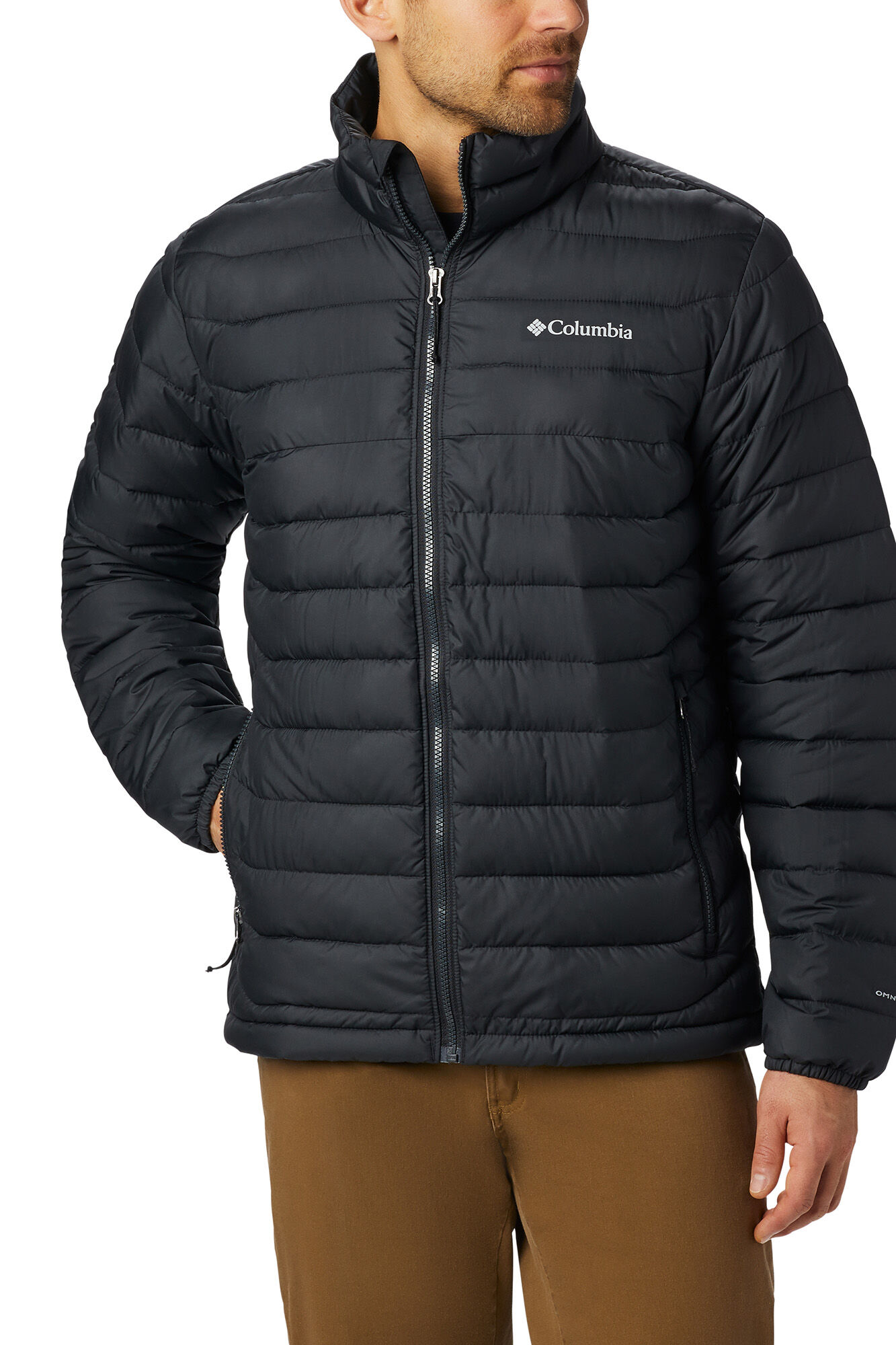 Jaqueta com capuz Columbia Powder Lite™ masculina - Cinza escuro