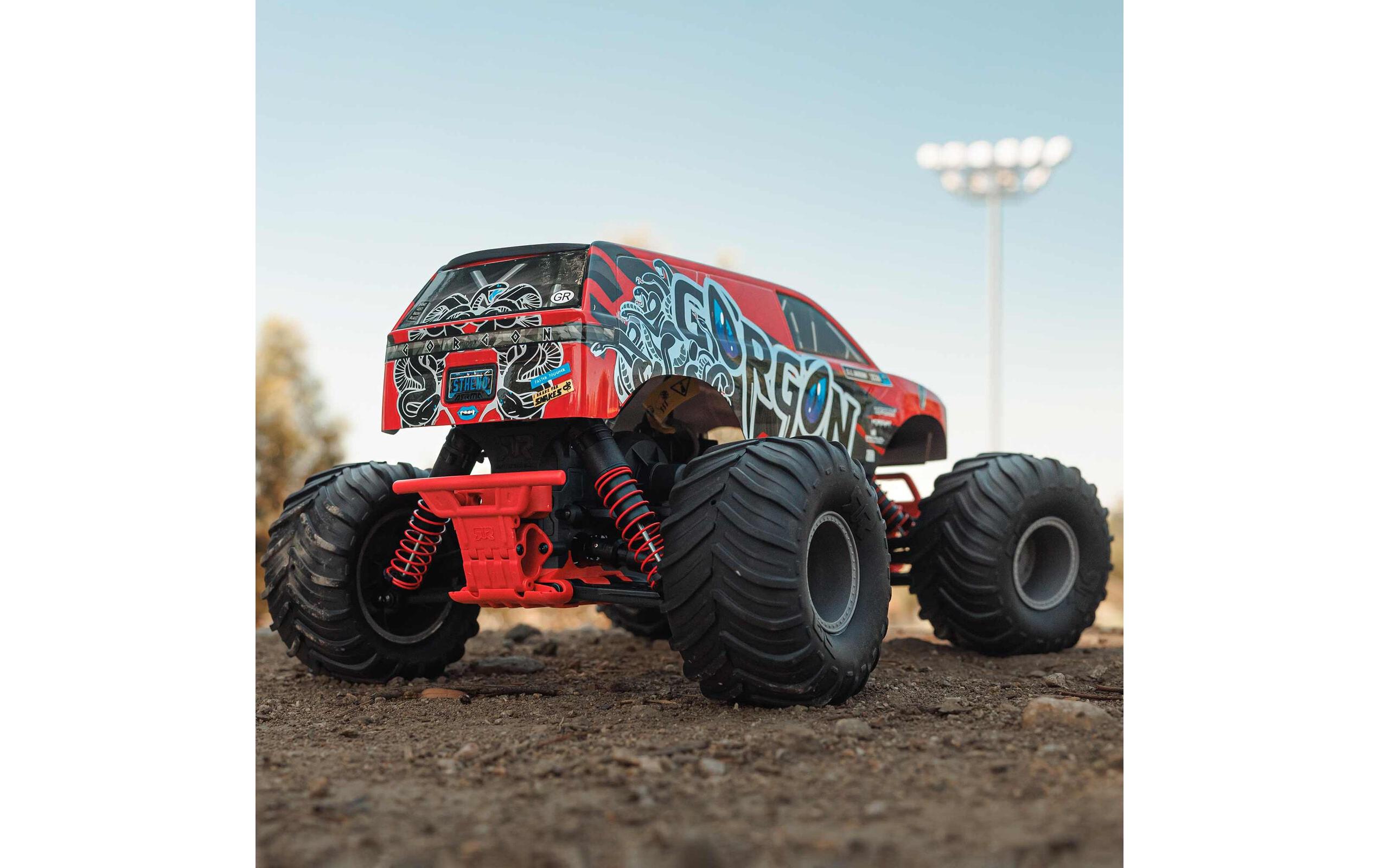 Monster Truck Gorgon MEGA 550 RWD Rot, RTR, 1:10<br>2WD Monstertruck mit Heckantrieb