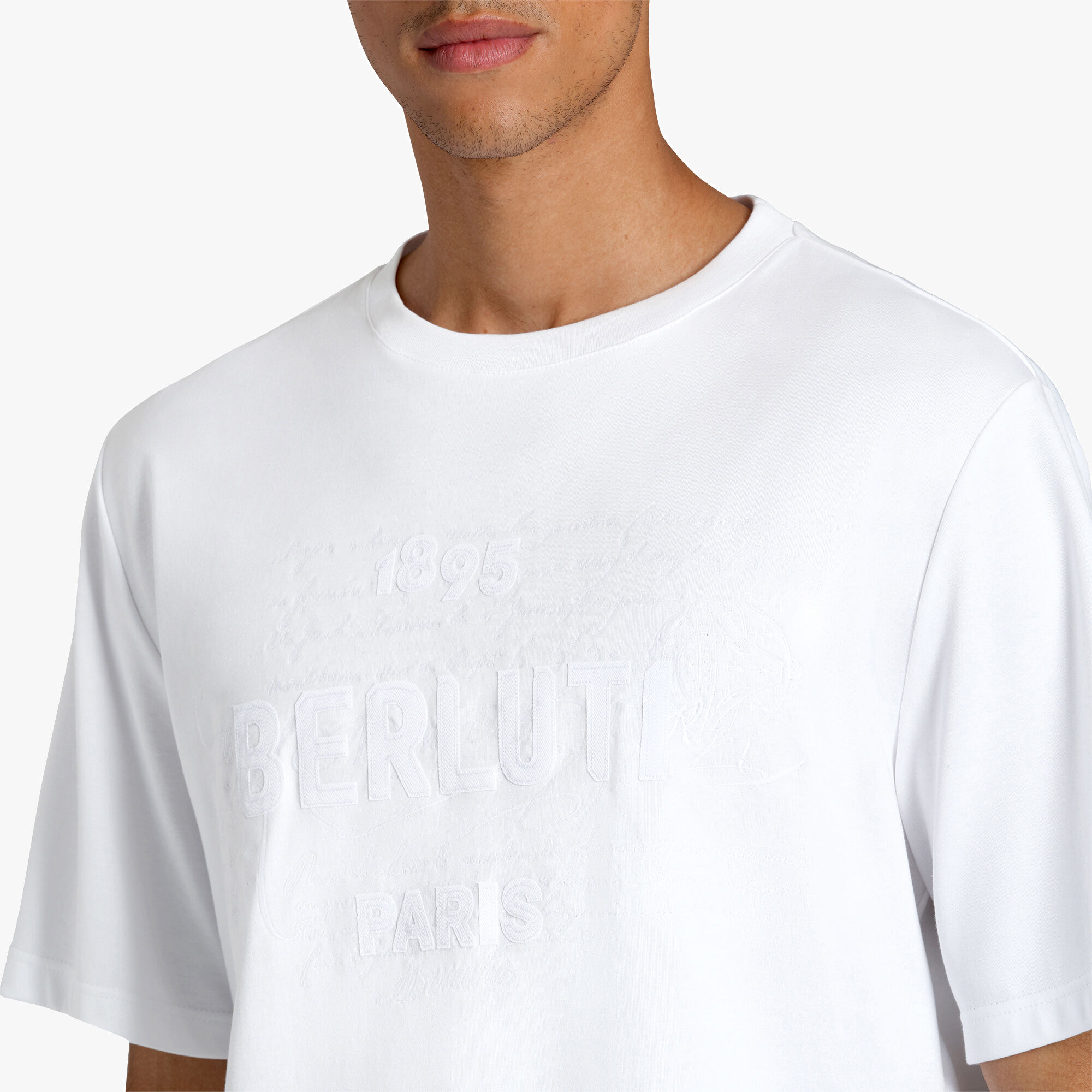 T-Shirt À Logo Et Broderie Scritto