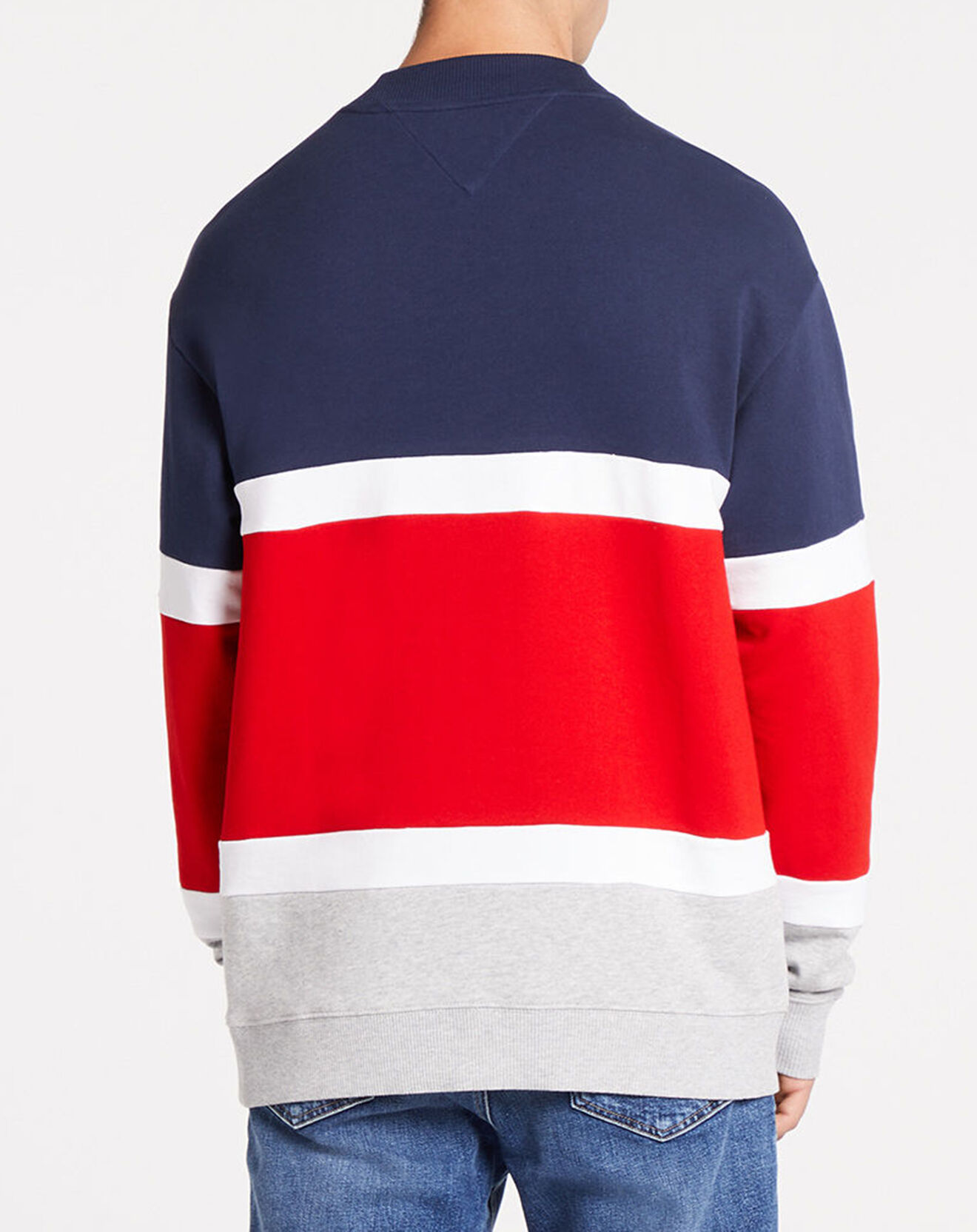 Tommy Jeans Sweat col rond Colorblock bleu/rouge/blanc