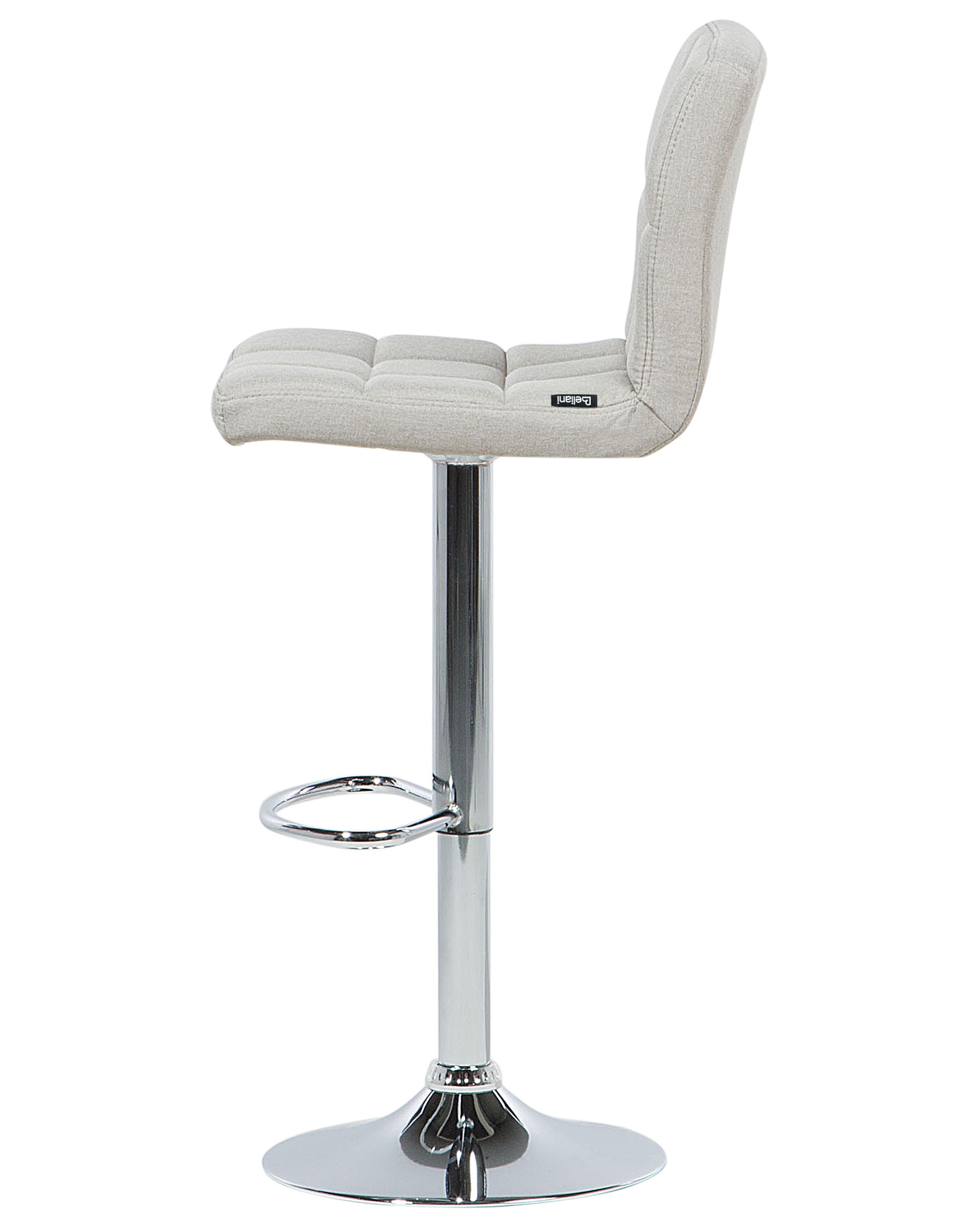 Set van 2 barstoelen MARION draaibaar Lichtbeige