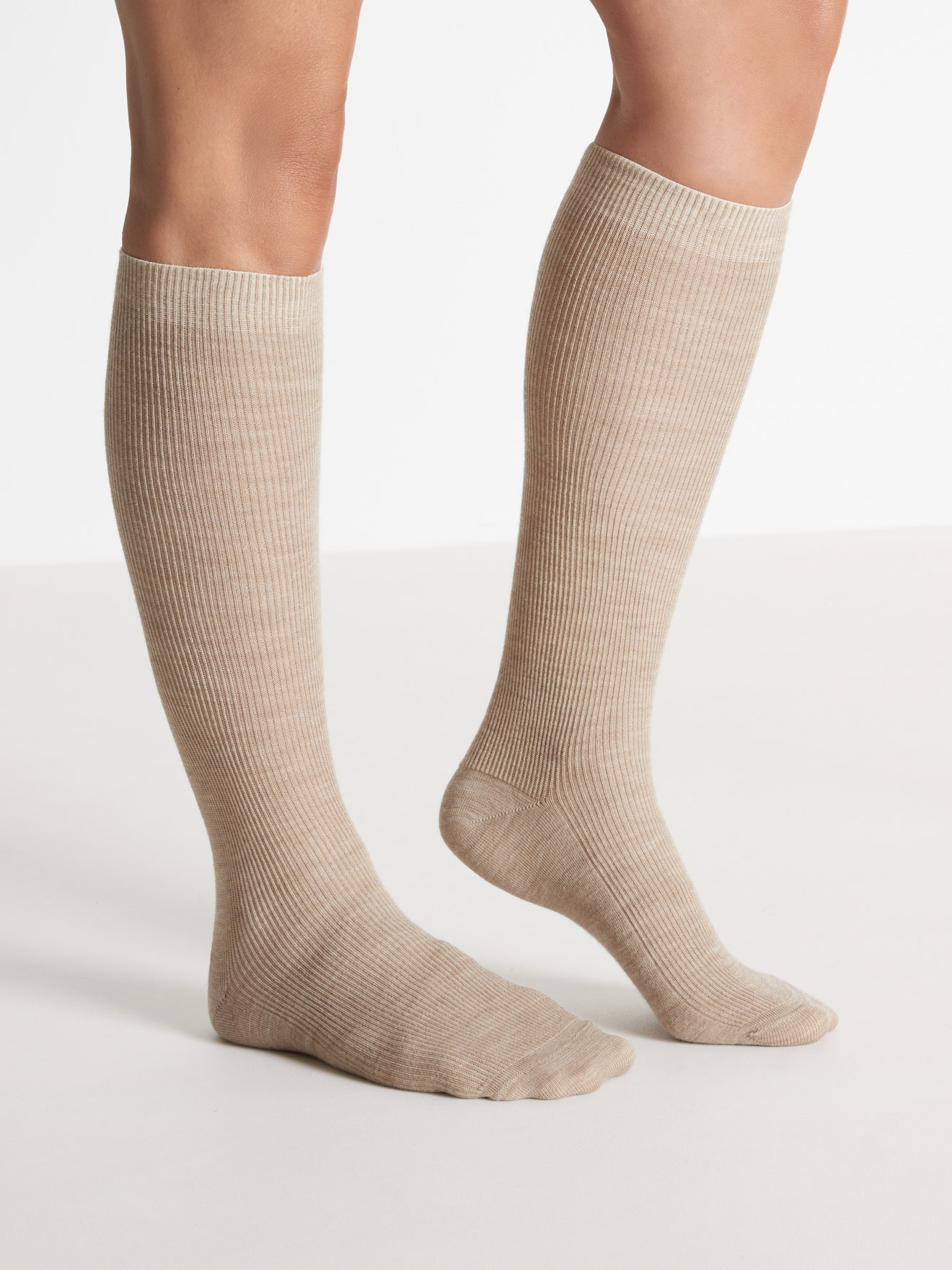 Lot de 2 paires de mi-bas 70% laine