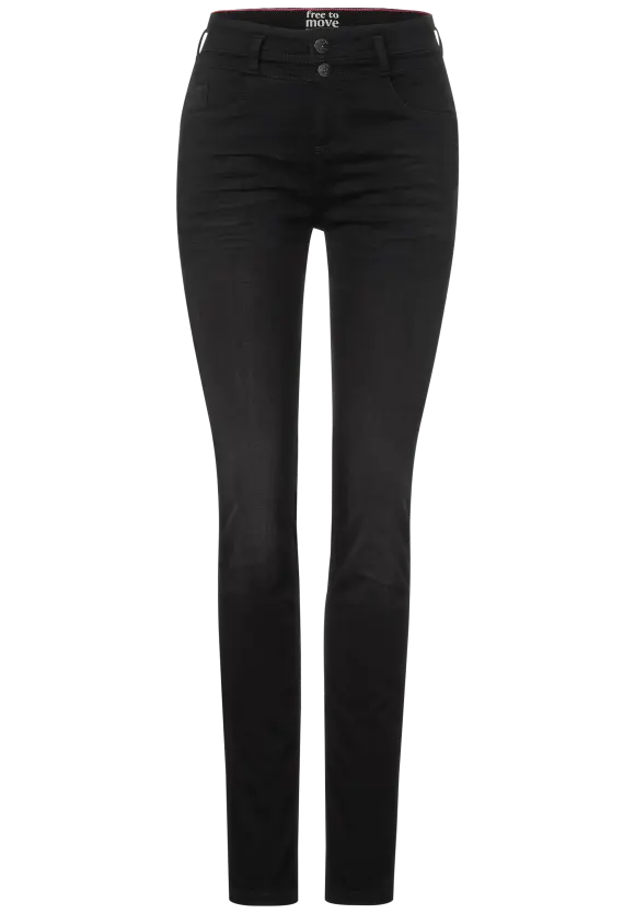 Slim Fit Free to Move Jeans - black used wash