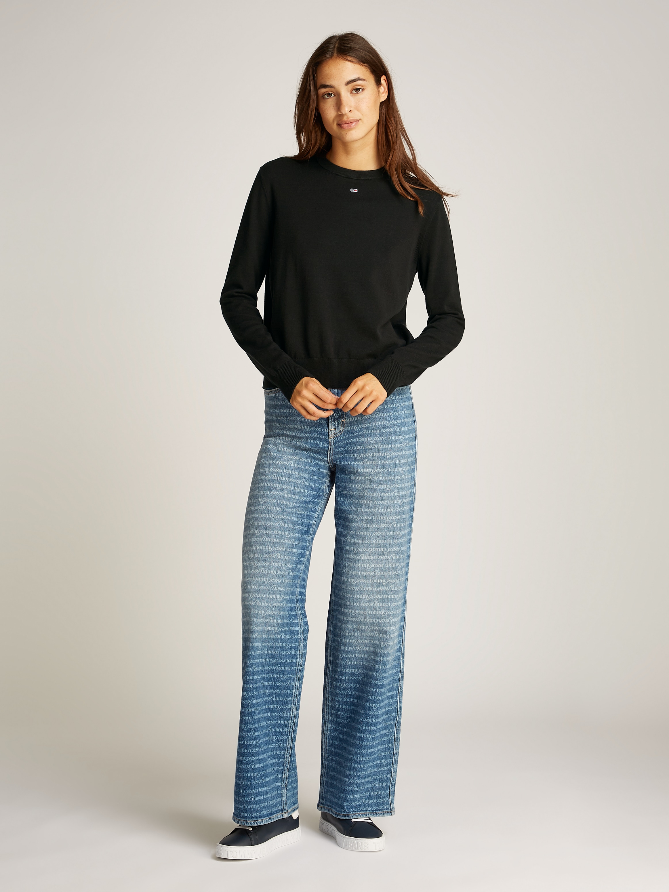 Tommy Jeans Curve Rundhalspullover »TJW ESSENTIAL CREW SWEATER EXT« in Grossen Grössen, Rundhals