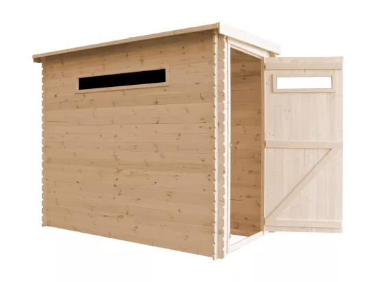 Abri de jardin en bois AVEC SOL TRAITÉ- l239xL144xH198 cm/2.63 m2 - TIMBELA M306A+M306G