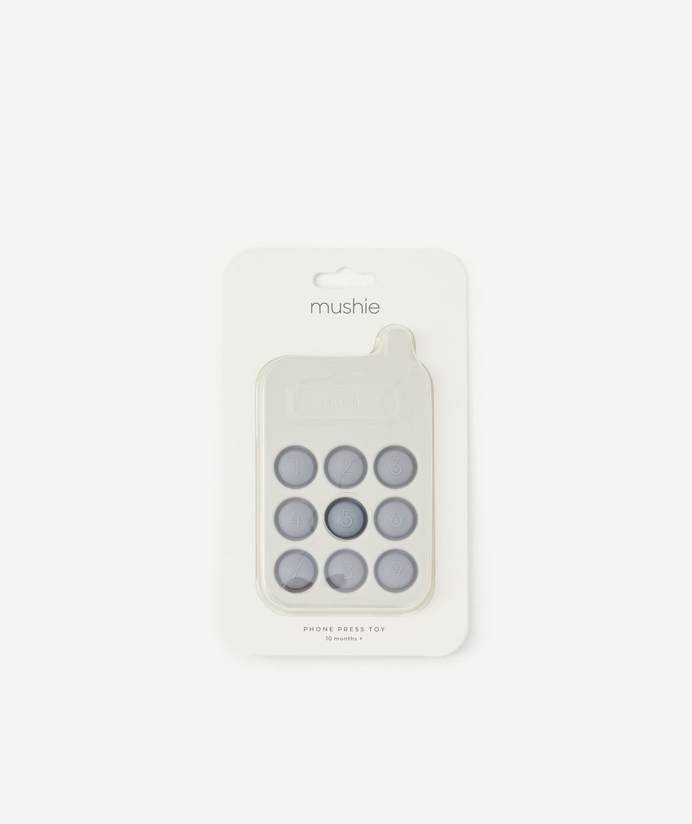 MUSHIEJOUET TÉLÉPHONE BLEU À PRESSER POUR BÉBÉ