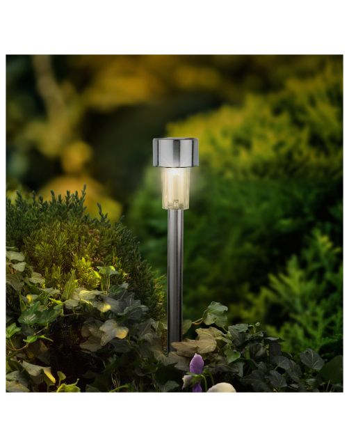 Lumineo Solar Stake Light - Tuinverlichting - Ø5x24 cm Warm Wit