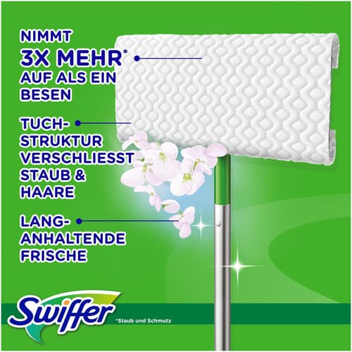 Swiffer Bodenwischer Trockene Bodentücher Nachfüller  18-er Pack, Fängt Und Schließt Staub Ein