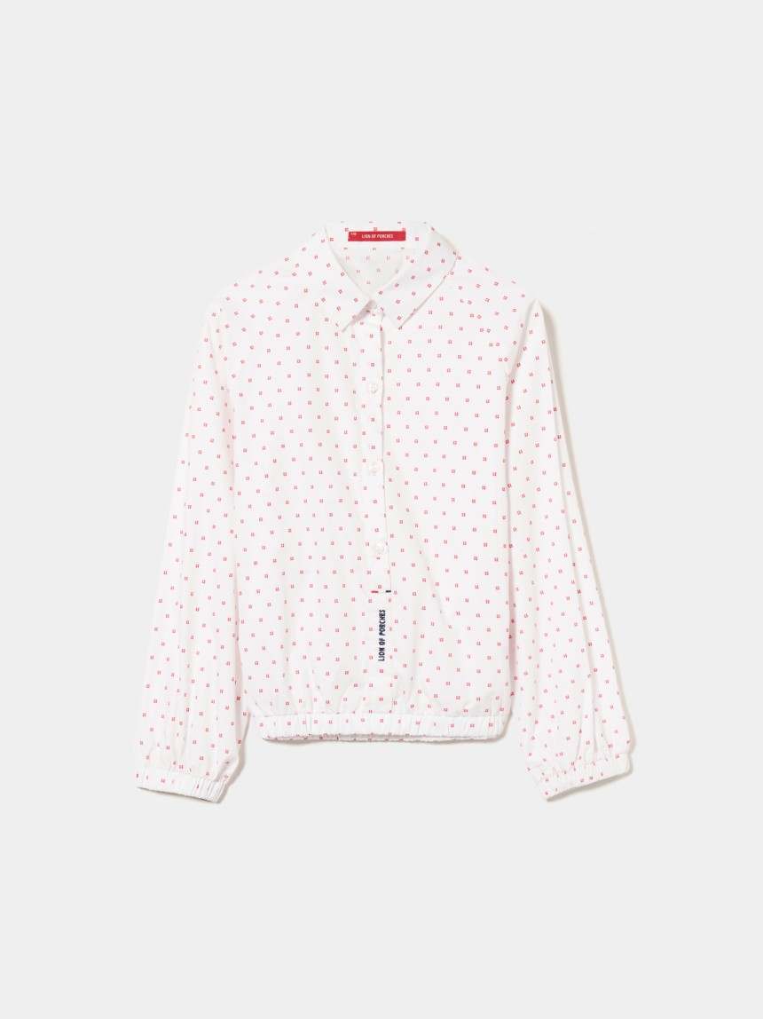 Blusa de algodão com micropadrão leões