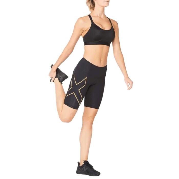 2XU Dame Korte tights Light Speed Mid-Rise Comp. Shorts Sort