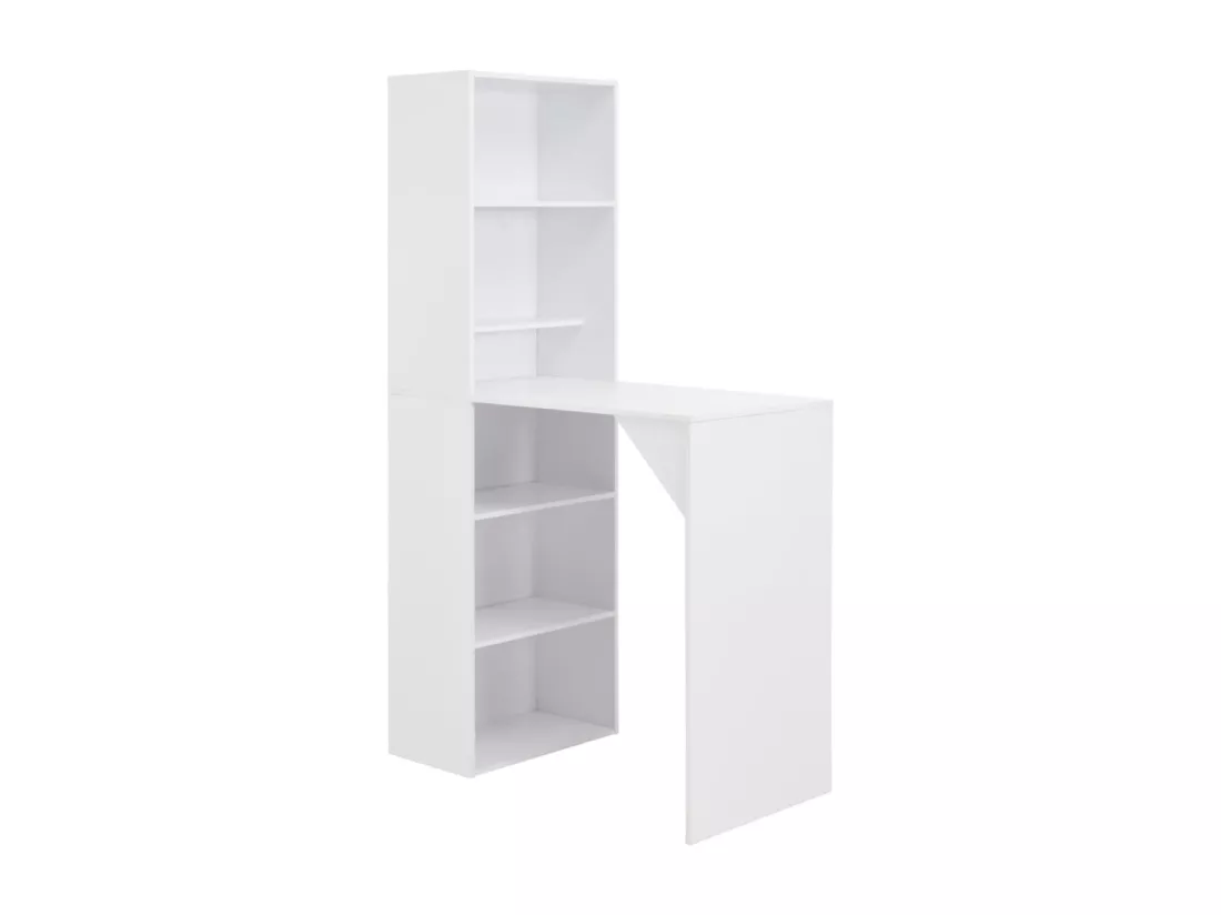 Table de bar avec armoire Blanc 115 x 59 x 200 cm