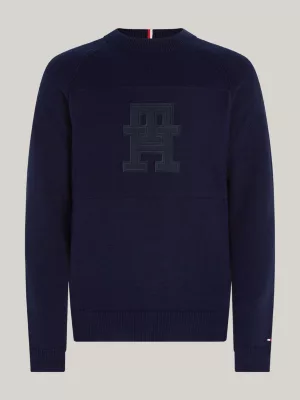Suéter oversized com monograma TH