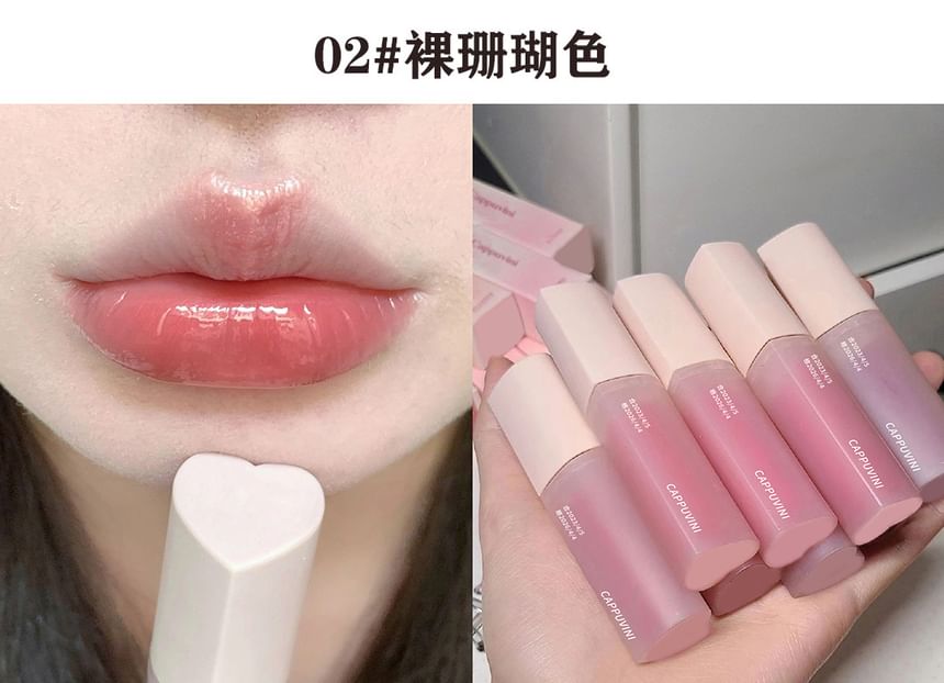 Cappuvini - Love Heart Mirror Lip Gloss - 6 kleuren