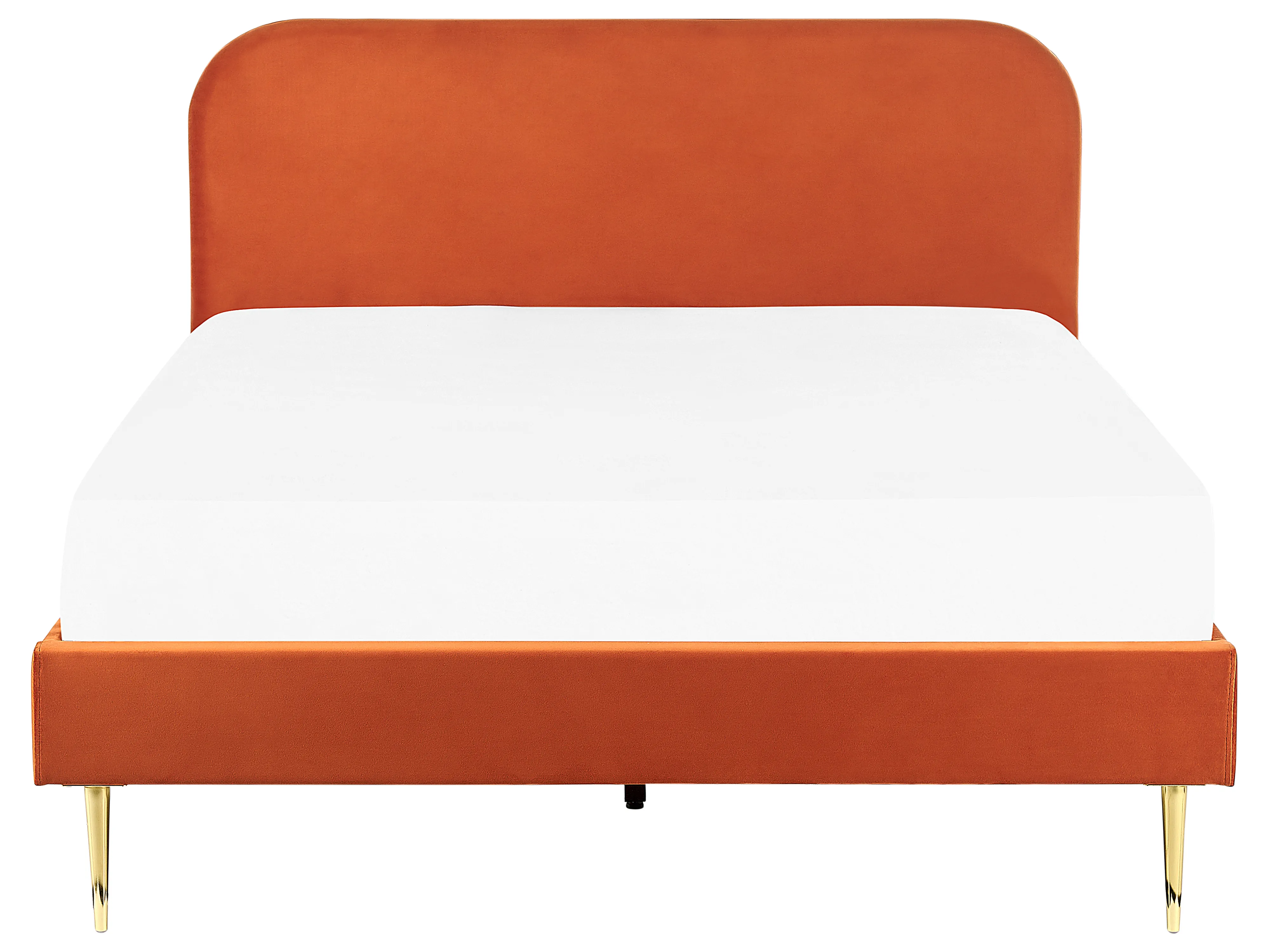 Bed Fluweel FLAYAT 160 x 200 cm Oranje