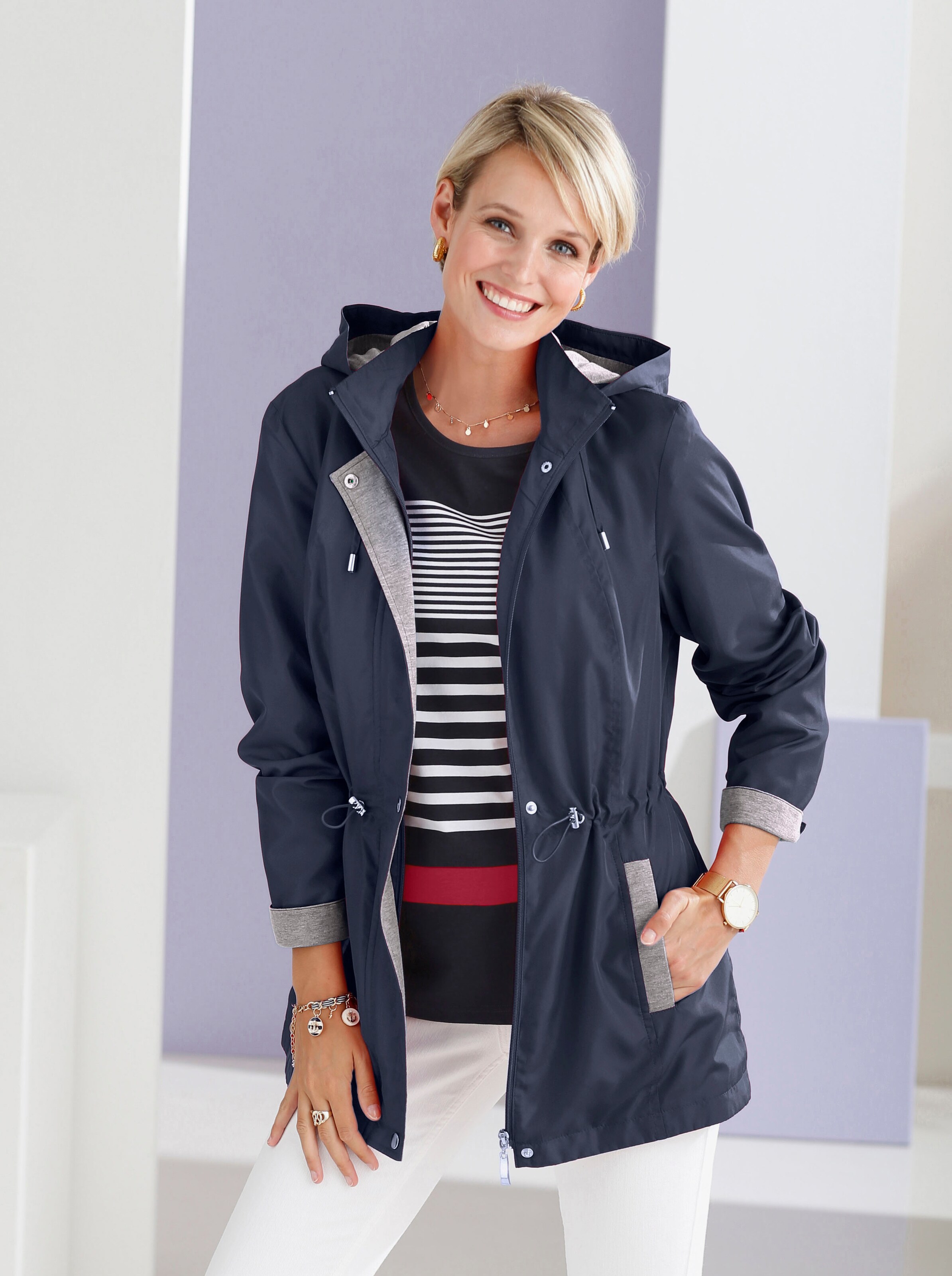 Freizeitjacke mit Tunnelzug in der Taille