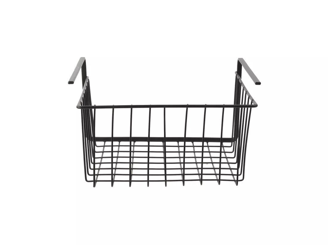 Panier suspendu en métal filaire noir Longueur 26cm