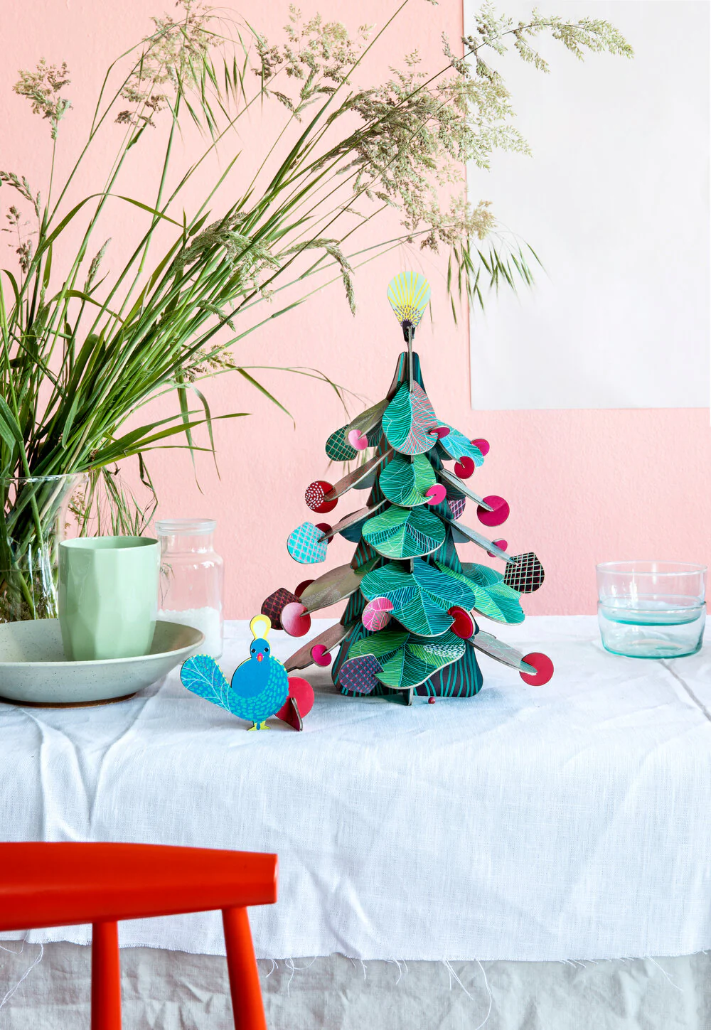 Studio ROOF  Juledekoration, Juletræ & påfugl - Multi