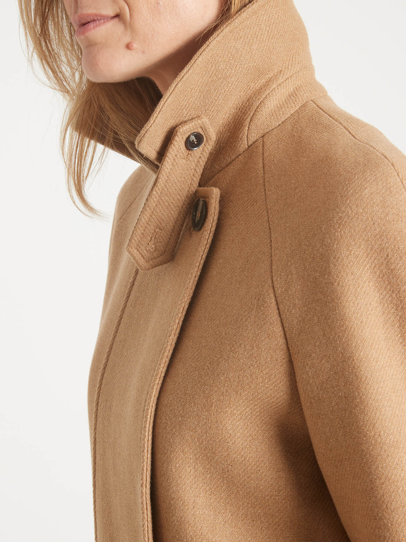 Caban 50% laine large col