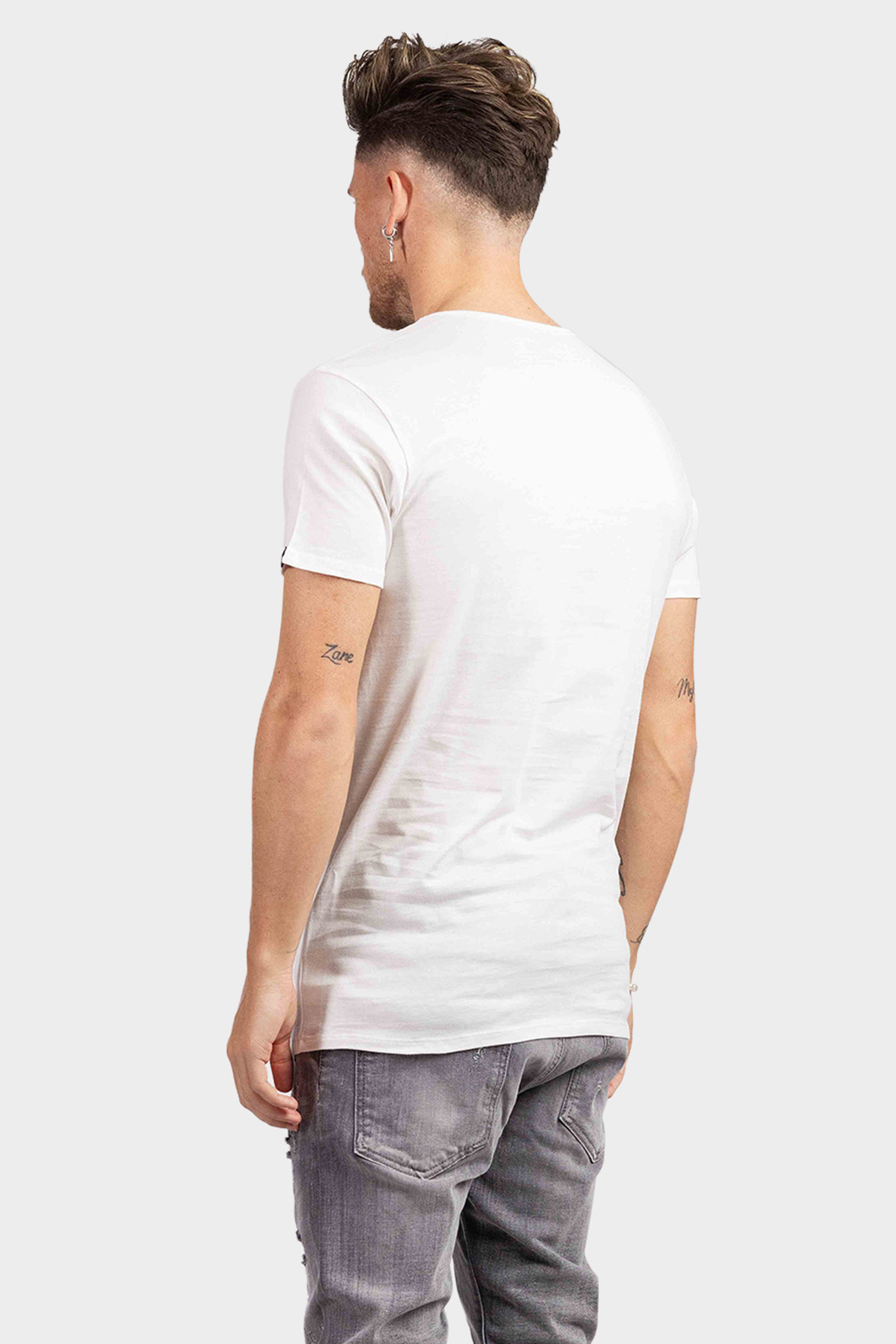 Puma Basic V-Hals T-Shirt 2-Pack Heren Wit