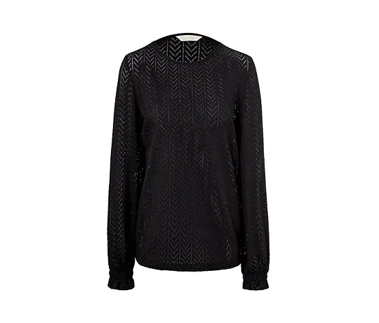 Blusenshirt mit Ajour-Muster