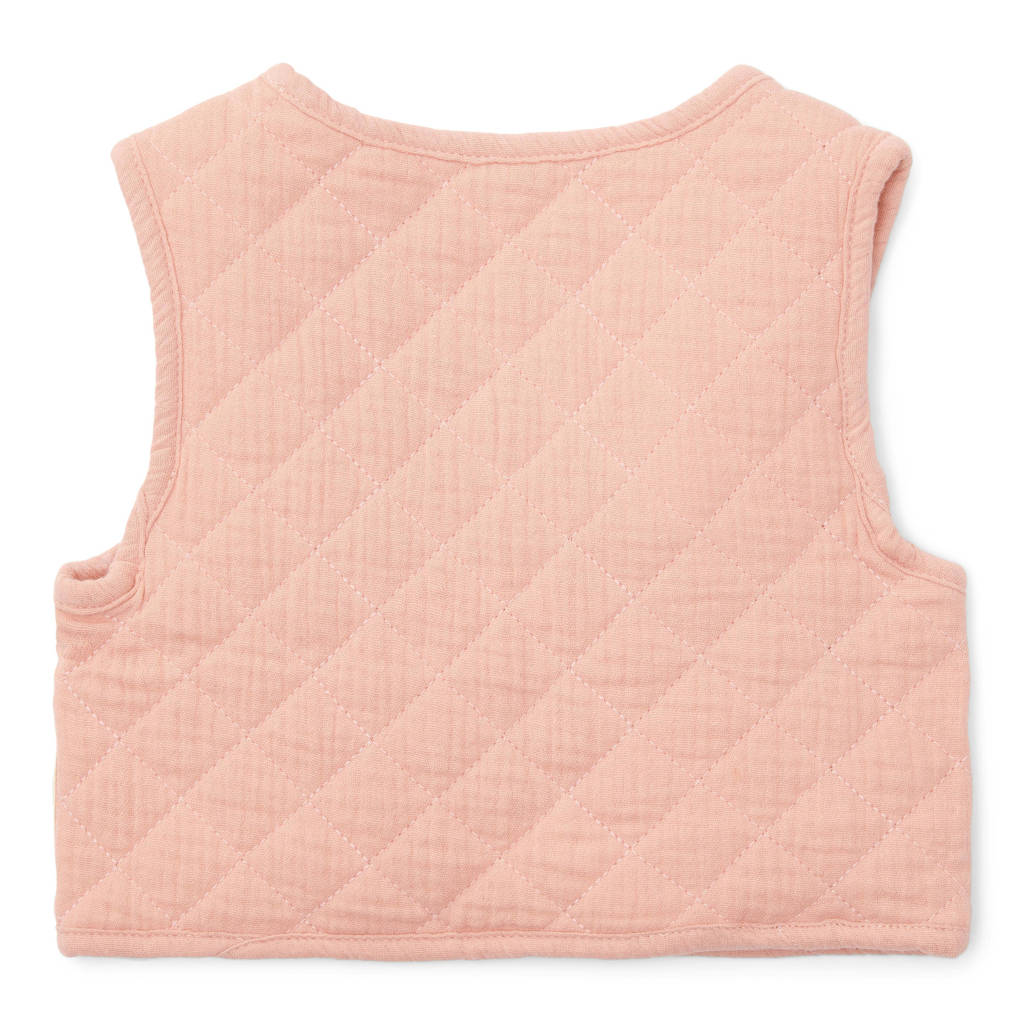Little Dutch reversible gilet roze/wit/groen