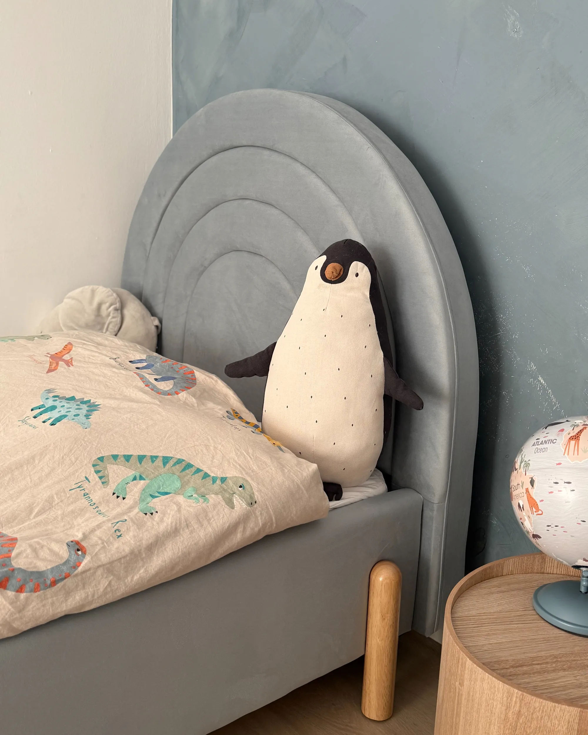 Kinderbed Fluweel ANET 90 x 200 cm Lichtblauw