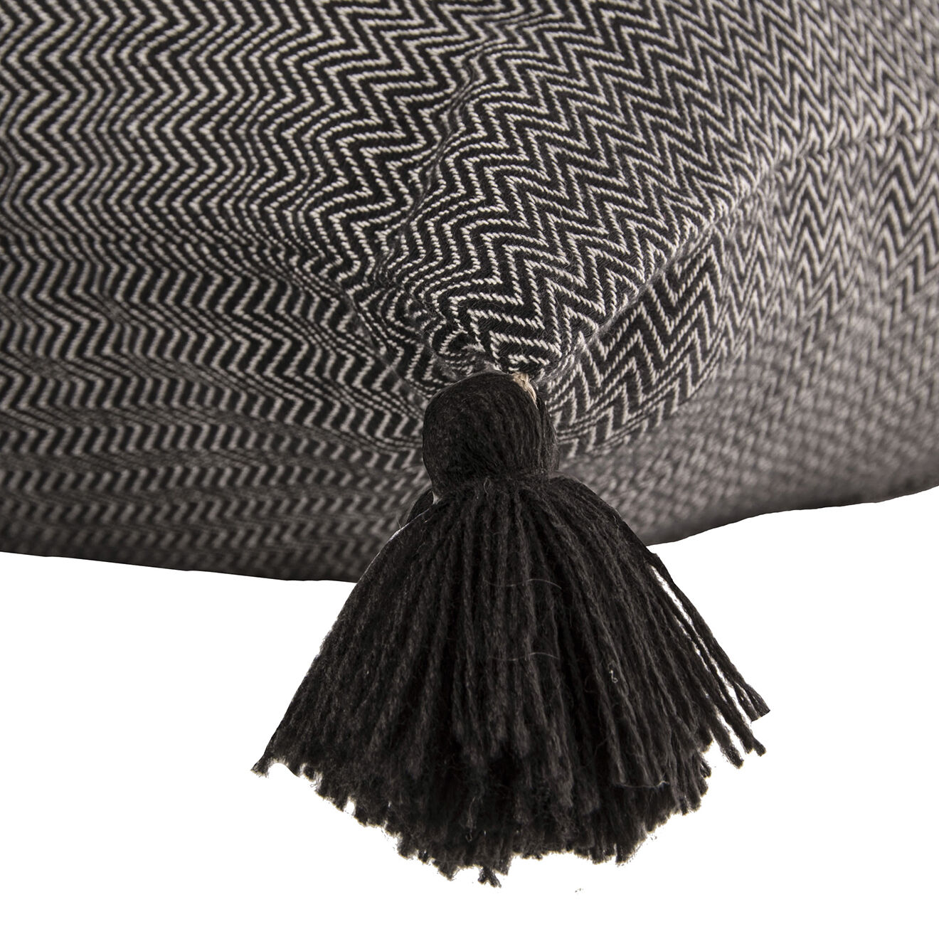 Febronie Housse de coussin unie noire - 50x50 cm