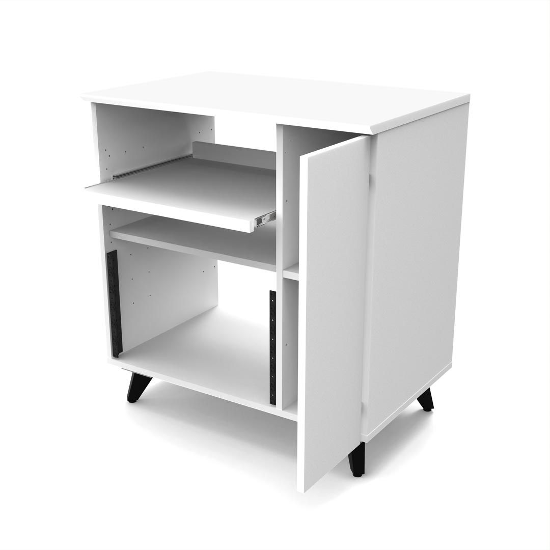 Glorious Modular Side Rack White voor Sound Desk en Workbench