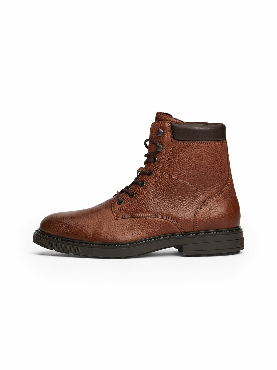 TOMMY HILFIGER<br>Botas de couro forradas para atividades ao ar livre