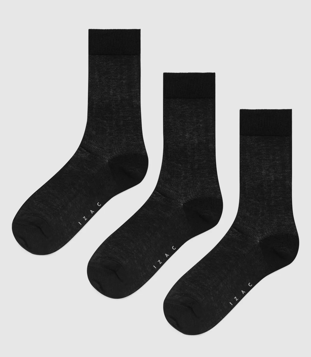Lot de 3 chaussettes noires