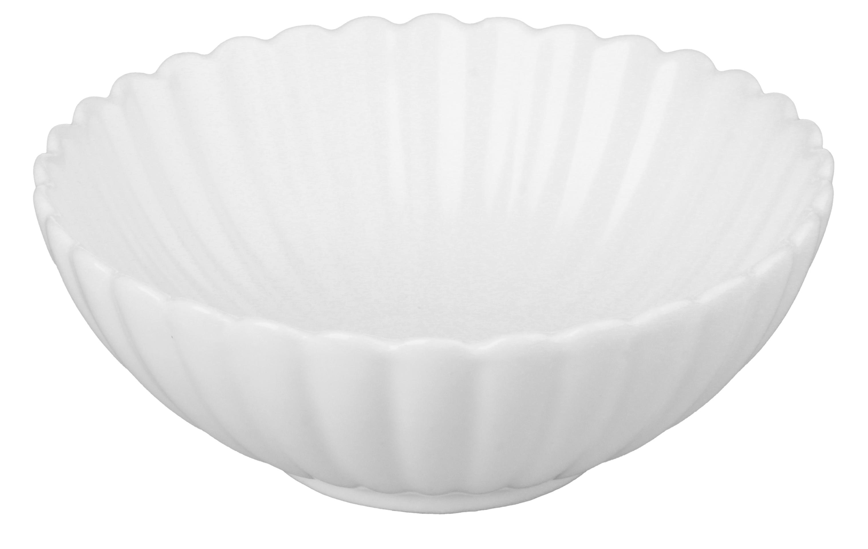 ASSIETTE CREUSE GRES BLANC 21.5CM