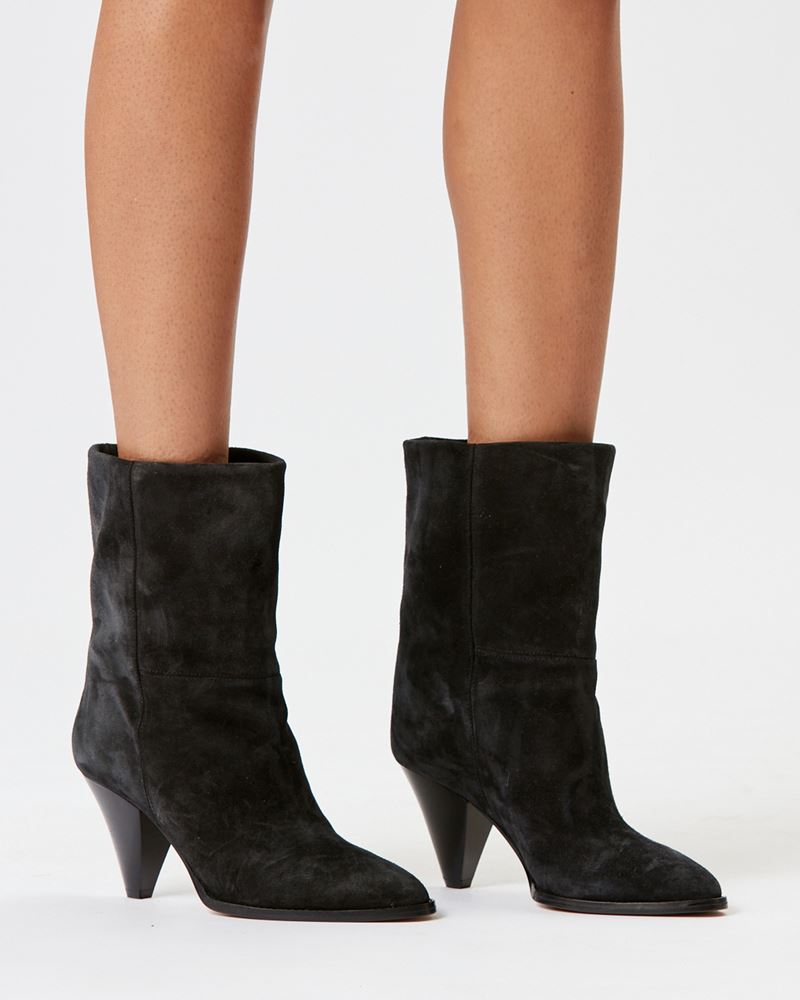 BOTTINES EN CUIR VEAU VELOURS ROUXA