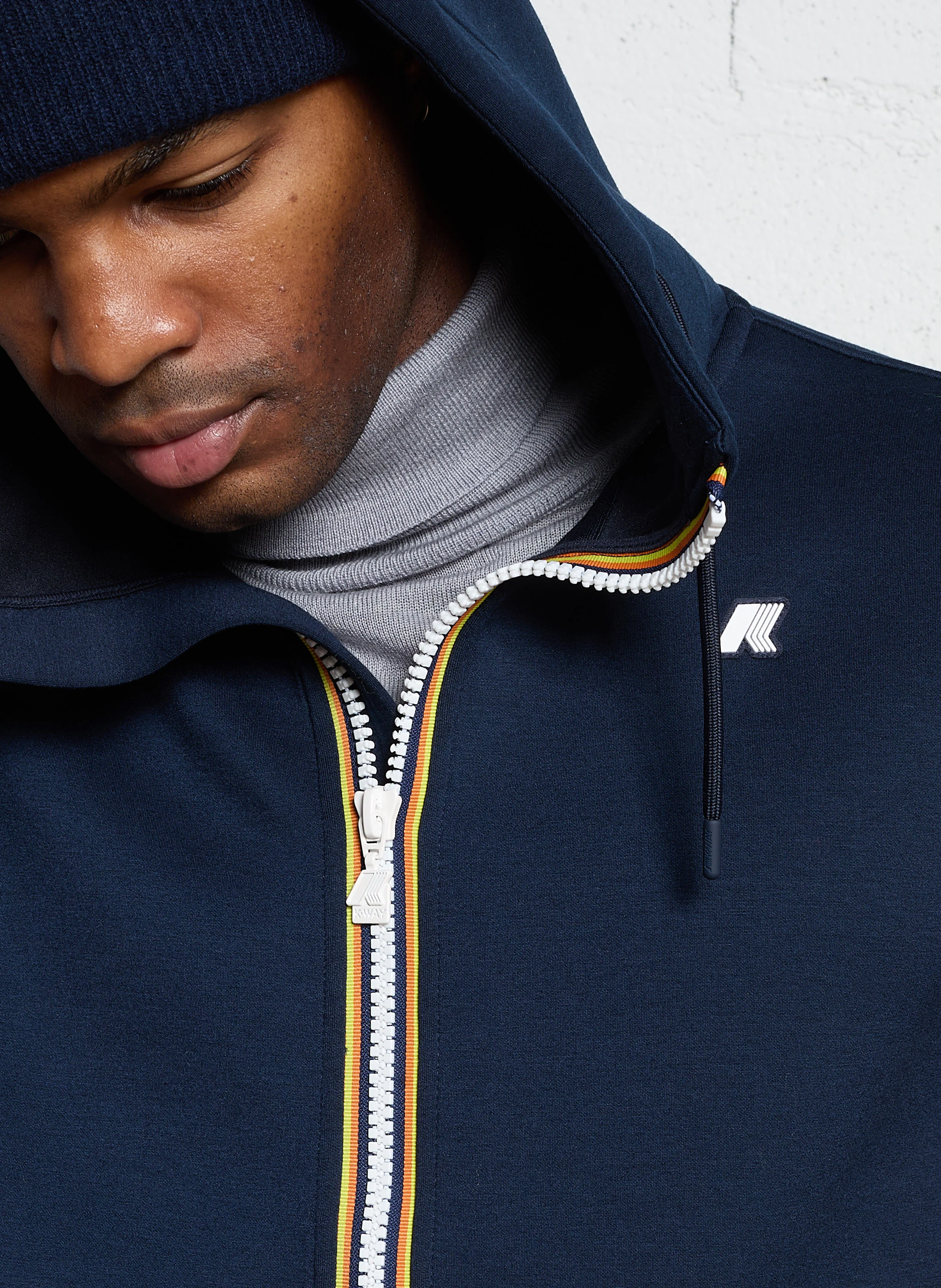 RAINER SPACER - Sweat ample zippé à capuche | Bleu