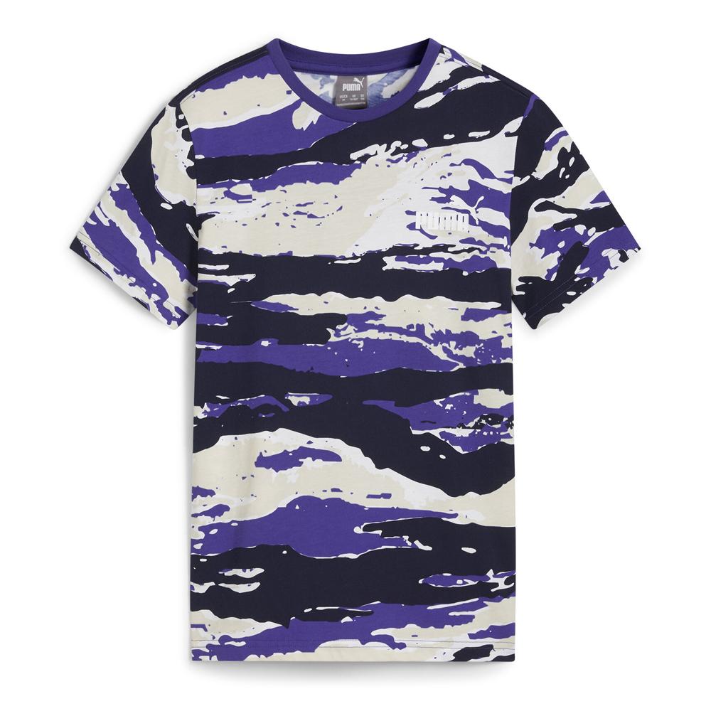 Puma T-shirt Garçon Noir/Violet Puma Ess+ Camo