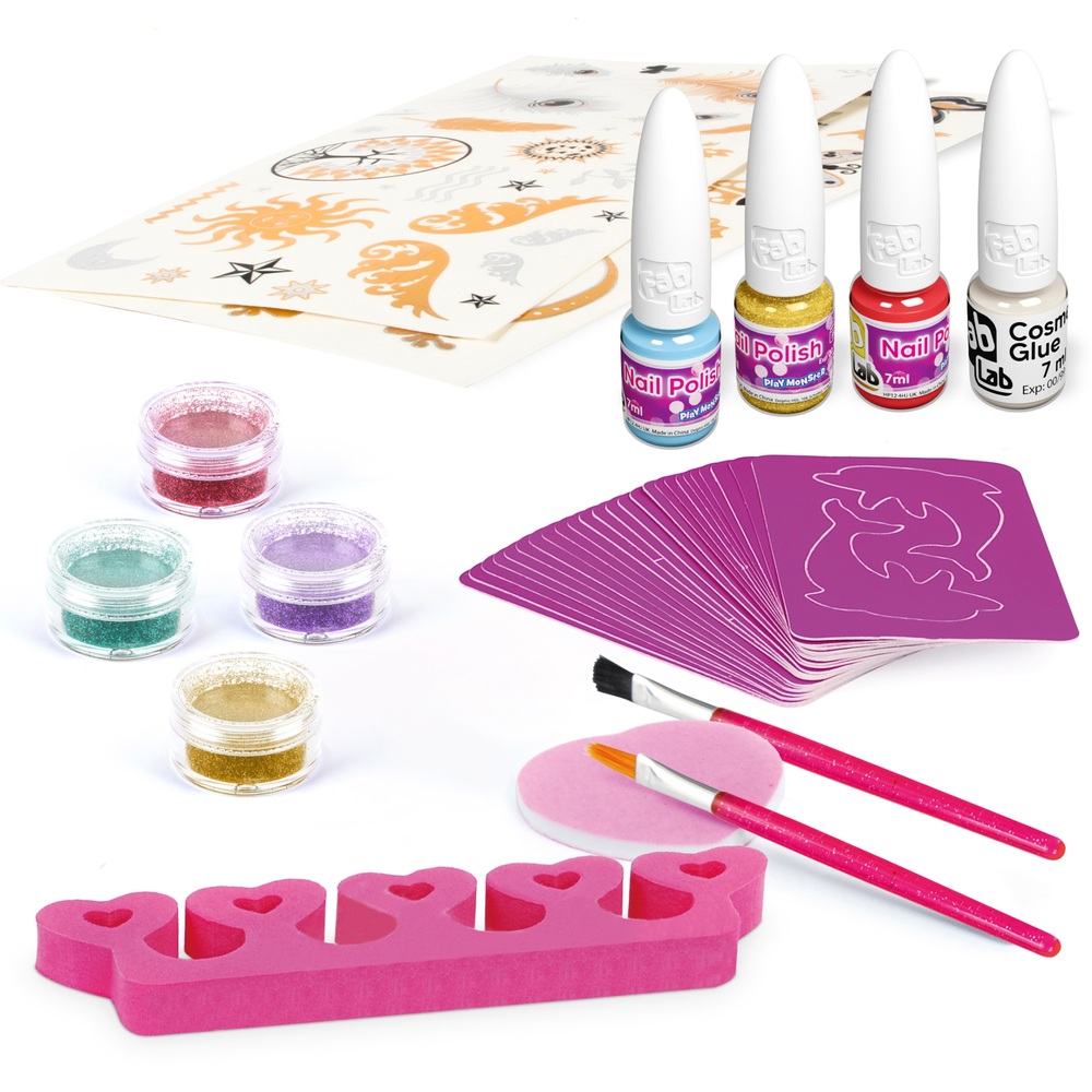 FabLab Glitzer-Nagel- und Tattoo-Party-Set