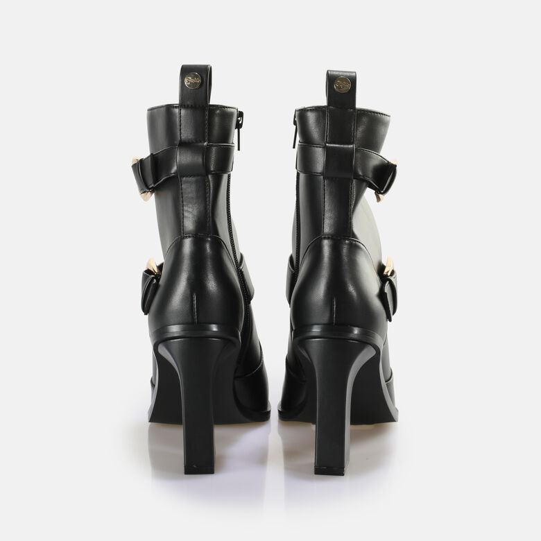 Zoe Buckle Boot Bottes vegan, noir