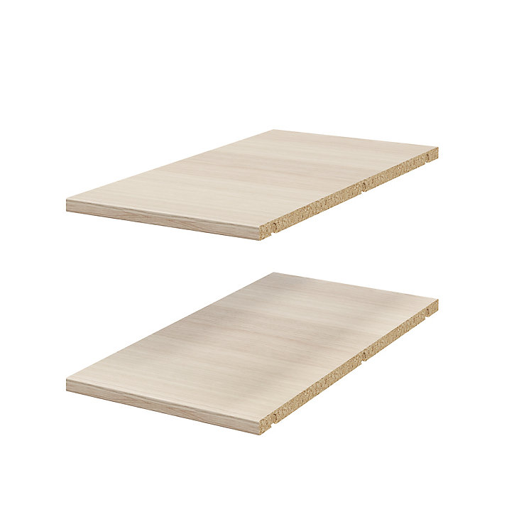 2 tablettes d'angle effet chêne GoodHome Atomia L. 29,2 x P. 56,2 cm
