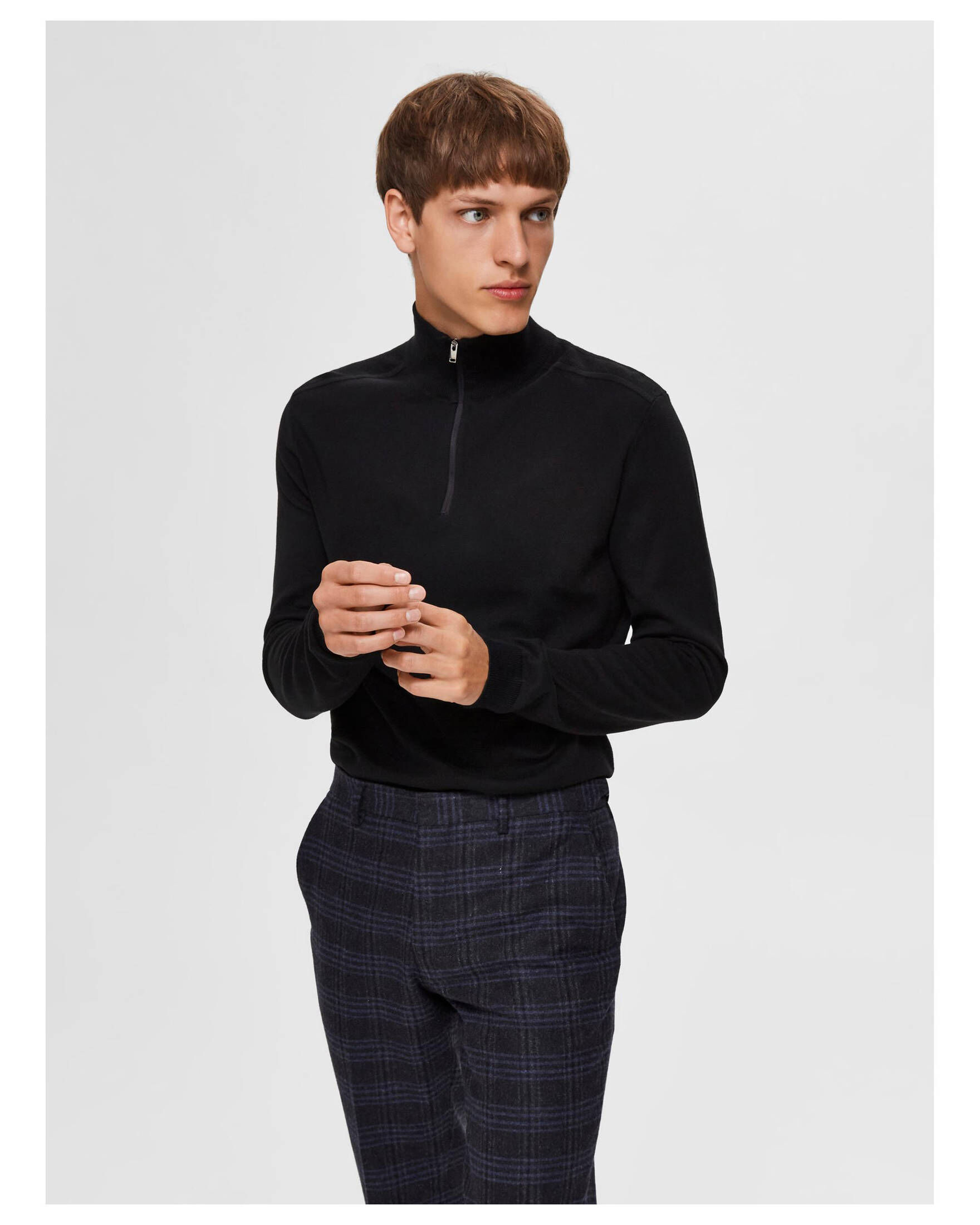 Selected Homme| Herren Pullover SLHBERG HALF ZIP CARDIGAN B