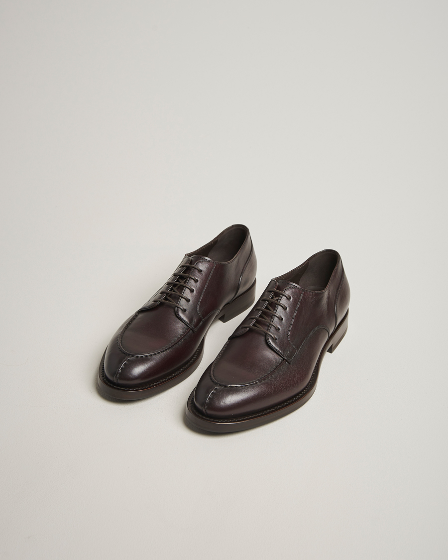 Brunello Cucinelli Moc Toe Derby Dark Brown Calf