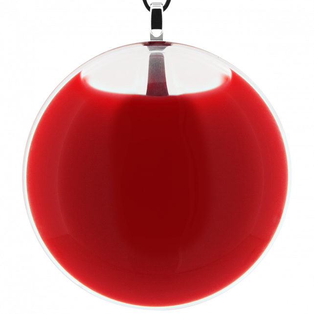 Pendentif en verre soufflé - Galet Giga Milk